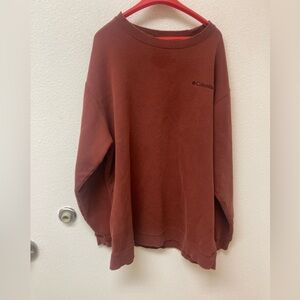 COLUMBIA Rust Crew Neck Sweatshirt (XL)